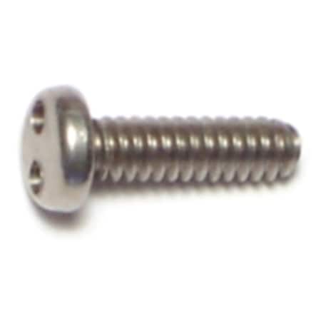 Midwest Fastener #6-32 x 1/2 in Spanner Pan Machine Screw, Plain 18-8 Stainless Steel, 10 PK 70981